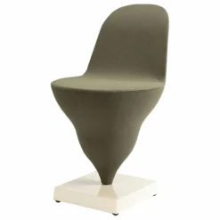 Moustache Chaise Gelato piètement crème - Jean-Baptiste Fastrez | Vert kaki