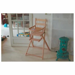 Clearance Combelle Chaise haute extra-pliante Sarah Naturel