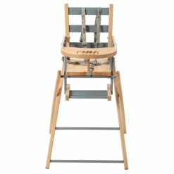 Outlet Combelle Chaise haute extra-pliante Sarah | Bleu gris