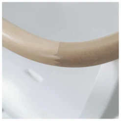 Micuna Chaise haute OVO LUXE ONE harnais en simili cuir beige | Blanc New