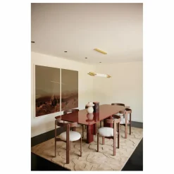 Clearance Gabrielle Paris Chaise Lilas en bois, assise en lin | Blanc cassé