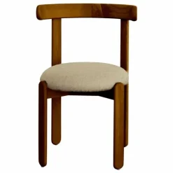 Gabrielle Paris Chaises, Tabourets, Bancs|Chaise Lilas en bois finition Teck, assise en lin |
