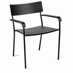 Clearance Serax Chaise outdoor August avec accoudoirs | Noir