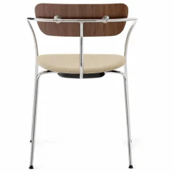 & Tradition Chaises, Tabourets, Bancs|Chaise Pavilion AV4 avec accoudoirs, piètement chromé |