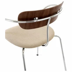 & Tradition Chaises, Tabourets, Bancs|Chaise Pavilion AV4 avec accoudoirs, piètement chromé |