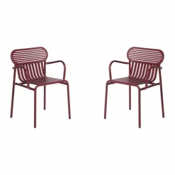 Discount Petite friture Chaise Week-end avec accoudoirs - Set de 2 | Bordeaux