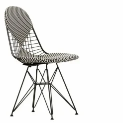 Discount Vitra Chaise Wire DKR-2 - Charles & Ray Eames Noir/Blanc