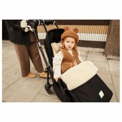 BINIBAMBA Chancelière universelle harnais fixe en peau d'agneau | Milk New