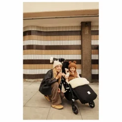 BINIBAMBA Chancelière universelle harnais fixe en peau d'agneau | Milk New