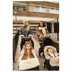 BINIBAMBA Chancelière universelle harnais fixe en peau d'agneau | Milk New