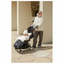 BINIBAMBA Chancelière universelle harnais fixe en peau d'agneau | Milk New