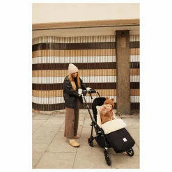 BINIBAMBA Chancelière universelle harnais fixe en peau d'agneau | Milk New