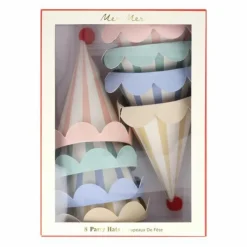 Clearance Meri Meri Chapeaux d'anniversaire Animal Friends - Set de 8 Multicolore