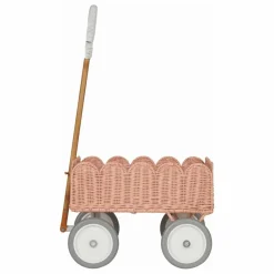 Clearance Olli Ella Chariot en rotin Petal | Rose pêche