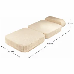 Discount Wigiwama Chauffeuse en velours côtelé | Marron clair