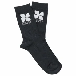 the new society Chausettes Logo | Gris chiné Hot