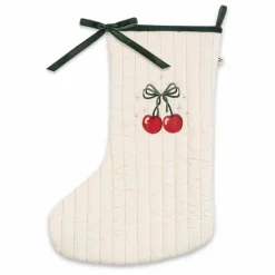 Konges Sløjd Chaussette de Noël Cherry | Ecru
