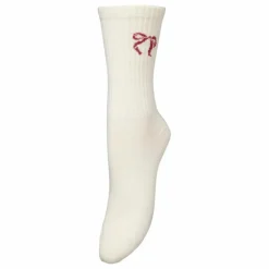 Online Becksöndergaard Chaussettes Bow Cotta | Blanc