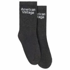New American Vintage Chaussettes Clypsun | Gris anthracite chiné