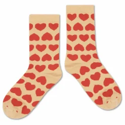 Repose AMS Chaussettes Cœurs | Beige Hot