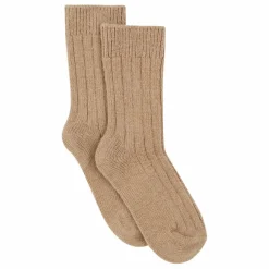 Collégien Chaussettes en cachemire et laine Chamois | Taupe
