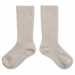 Collégien Chaussettes Hautes Alix Laine mérinos | Blanc cassé Clearance