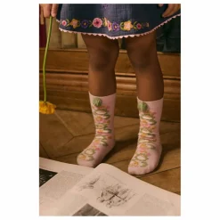 Louise Misha Chaussettes Hautes Chelie Fleurie | Rose pâle Sale