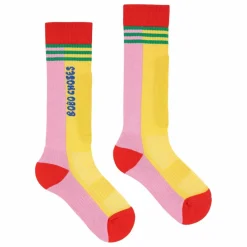 Best Bobo Choses Chaussettes Hautes Rayées Coton Bio | Rose