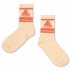 Outlet Repose AMS Chaussettes Logo | Beige