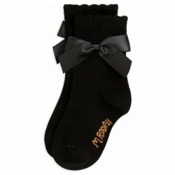 Outlet Mini Rodini Chaussettes Nœud Coton Bio | Noir