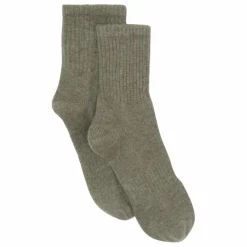 New Kujten Chaussettes Socks Cachemire | Vert kaki chiné