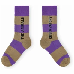 Enfant The Animals Observatory Nuit, Sous-Vêtements|Nuit, Sous-Vêtements|Chaussettes Worm Rayées |