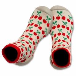 Collégien Chaussons Cerises | Crème Clearance