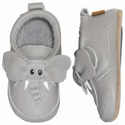 Melton Chaussons Elephants Cuir | Bleu Discount