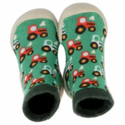 New Collégien Chaussons Kind Farm Tracteurs | Vert