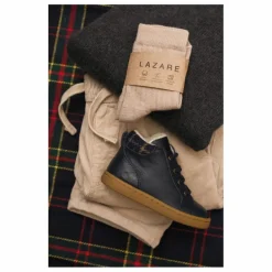 Lazare Chaussures Premiers Pas Fourrées Auguste | Bleu marine