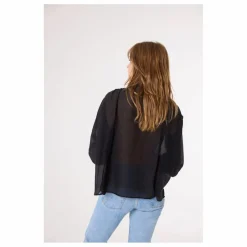 Discount Sacrécoeur Chemise Ali Coton Bio et Soie | Noir