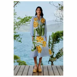 Farm Rio Chemise Banana Cocina Rayée | Bleu Outlet