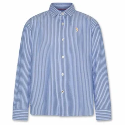 AO76 Chemise Bart Box Rayée | Bleu Clearance
