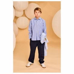 AO76 Chemise Bart Box Rayée | Bleu Clearance