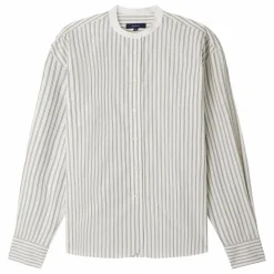 New Soeur Chemise Bermudes Rayée Coton Bio | Blanc cassé