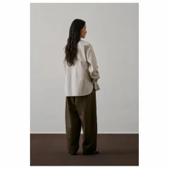 New Soeur Chemise Bermudes Rayée Coton Bio | Blanc cassé