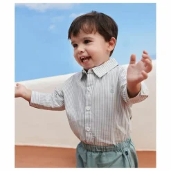Petit Bateau Chemise Bertrand Coton Bio | Sauge Best