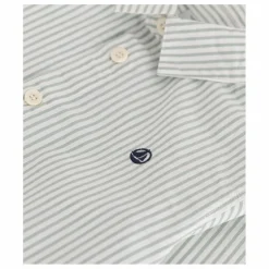 Petit Bateau Chemise Bresil Popeline Coton Bio | Sauge