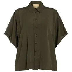 Momoni Chemise Brooklin Métallisée | Vert foncé