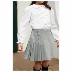 Tartine et Chocolat Chemise Col Claudine | Blanc Discount