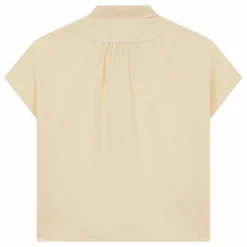 New Pomandère Chemise Coton et Lin Gaufré | Beige