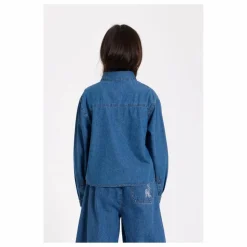 Sale Hundred Pieces Chemise Courte Brodée Clara | Bleu jean