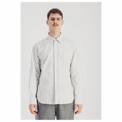 Parages Chemise Daily Rayée Popeline de Coton | Gris Online