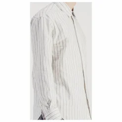 Parages Chemise Daily Rayée Popeline de Coton | Gris Online